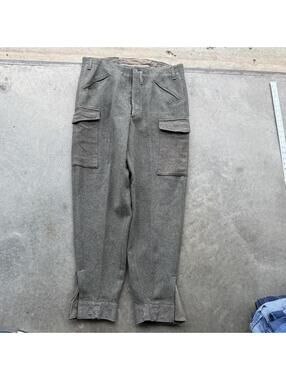 Vintage 1940s WWII Swedish military wool pants size 36 x 31 true vintage